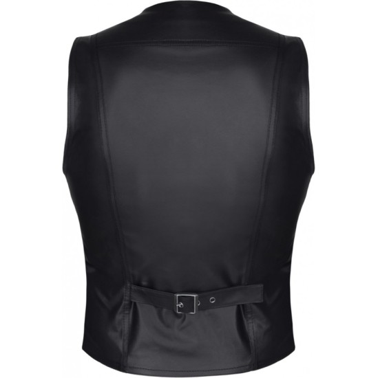 Demoniq OLIVER BLACK VEST WITH ADJUSTMENT BACK L