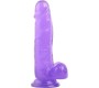 Vscnovelty REĀLISKĀS PENIS KRISTĀLA ŽELEJIJAS PURPURA 20 CM