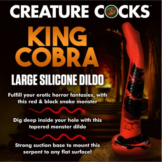 Xr - Creature Cocks KING COBRA LIELAIS SILIKONA DILDO 35,5 CM