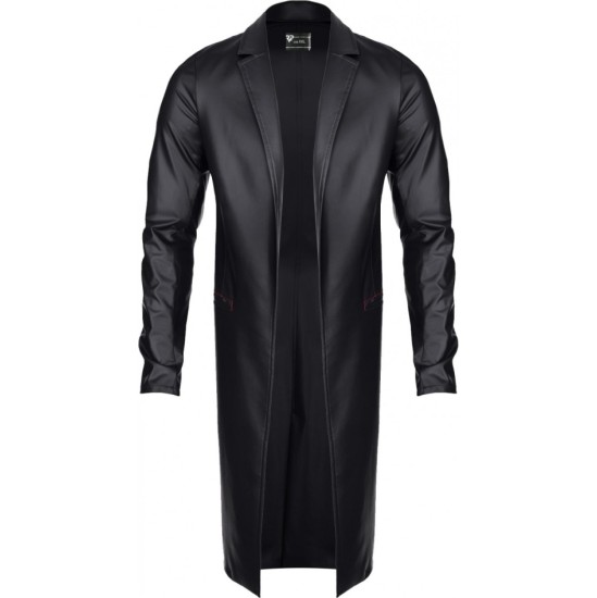 Demoniq SERGIO WETLOOK TRENCH MĒTELIS, BLACK L