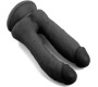 Vscnovelty REALISTIC PENIS DOUBLE PENETRATION BLACK 18.5 CM