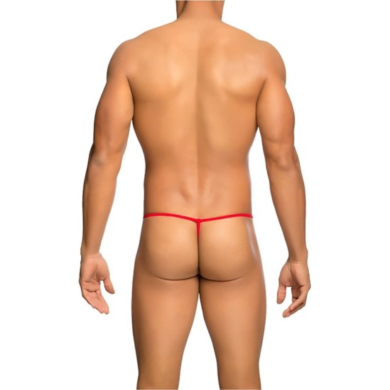 Mob Eroticwear RED MESH THONG L/XL