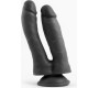 Vscnovelty REALISTIC PENIS DOUBLE PENETRATION BLACK 18.5 CM