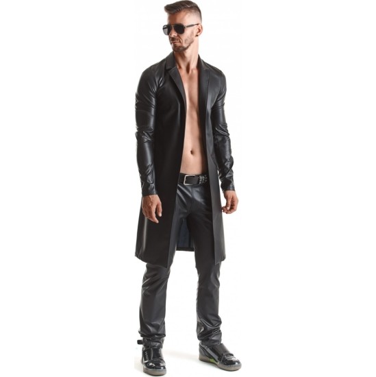 Demoniq SERGIO WETLOOK TRENCH MĒTELIS, BLACK L