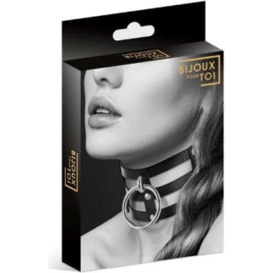 Bijoux Pour Toi WIDE BLACK FETISH NECKLACE