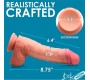 Xr - Jock DILDO PENIS AR sēkliniekiem DUBULTA BLĪVUMA NEGROZĪTA MĪKSTUMA 22'20 CM