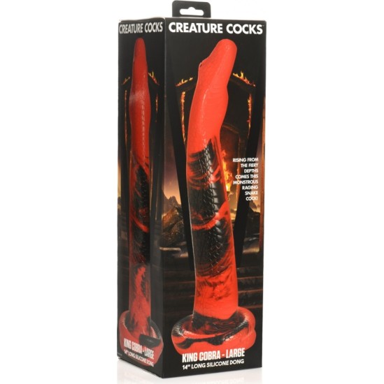 Xr - Creature Cocks KING COBRA LIELAIS SILIKONA DILDO 35,5 CM