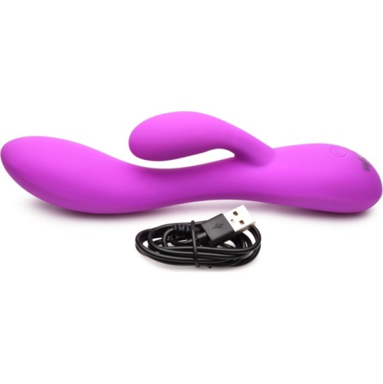 Xr - Bang! RECHARGEABLE RABBIT FLEXIBLE SILICONE VIBRATOR PURPLE