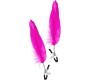 Sweet Caress ADJUSTABLE CLAMPS W/ FUCHSIA FEATHER