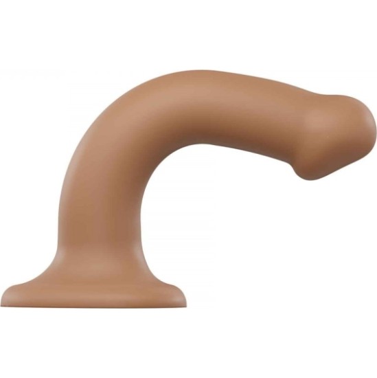 Strap-On-Me DILDO AR piesūcekni PIEMĒROTA IEKĀRTA DUAL BLĪVUMA FLEXIBLE CARAMEL M