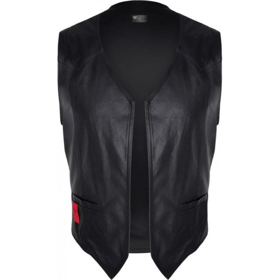 Demoniq OLIVER BLACK VEST WITH ADJUSTMENT BACK L