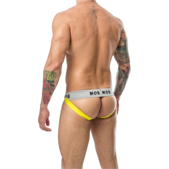 Mob Eroticwear YELLOW-BLACK SPORTS JOCKSTICK XXL