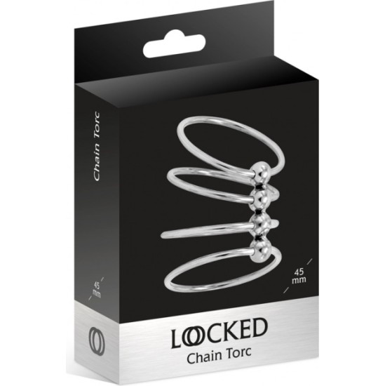 Locked TĒRAUDA TORC ĶĒDES Gredzens 45 MM