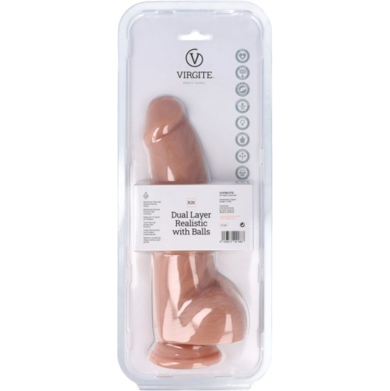 Virgite - Realistics DUAL LAYER REALISTIC WITH BALLS 23.5CM R29