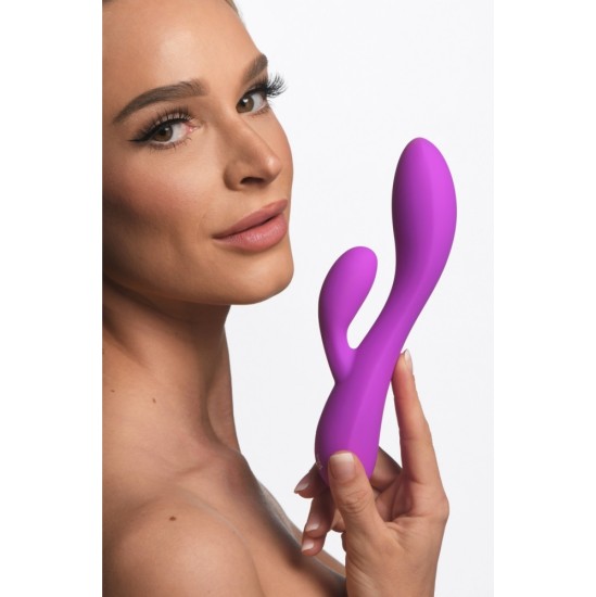 Xr - Bang! ATKĀRTOTI UZLĀDĒJAMS RABBIT FLEXIBLE SILIKONA VIBRATORS VILLATS