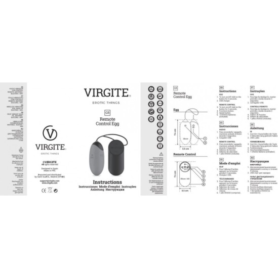 Virgite - Black Edition VIBRATORY EGG G5 UZLĀDĒJAMS BLACK EDITION