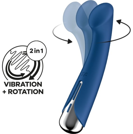 Satisfyer Vibrator APMIERINĀTĀJS - GRĪPOŠANĀS G-SPORT 1 ROTATORS VIBRATORS ZILS