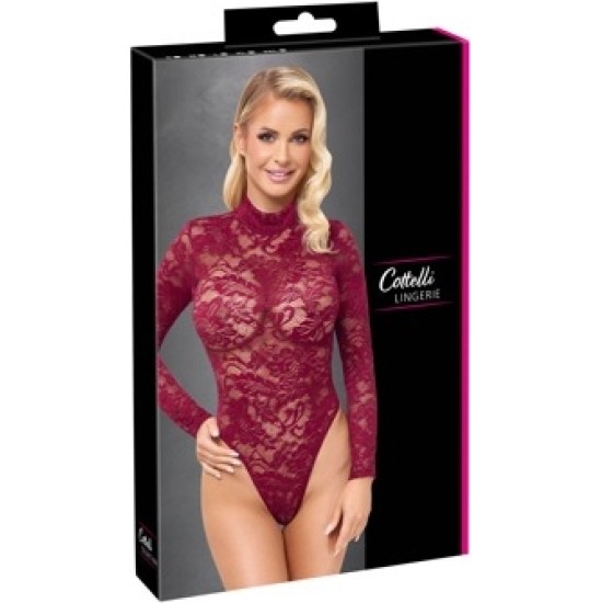 Cottelli Lingerie Mežģīnes Body sarkans 2XL