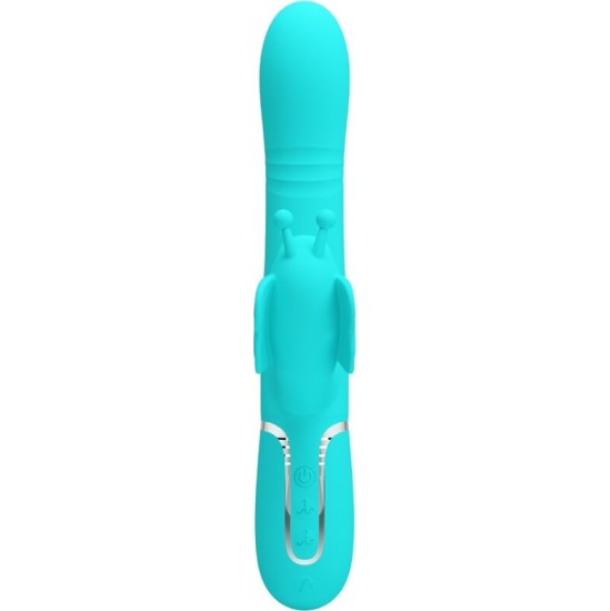 Pretty Love Flirtation PRETTY LOVE – MULTIFUNKTSIONAALNE JÄNESE VIBRAATOR 4 IN 1 BUTTERFLY AQUA GREEN