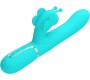 Pretty Love Flirtation PRETTY LOVE - MULTIFUNCTION RABBIT VIBRATOR 4 IN 1 BUTTERFLY AQUA GREEN