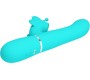 Pretty Love Flirtation PRETTY LOVE - MULTIFUNCTION RABBIT VIBRATOR 4 IN 1 BUTTERFLY AQUA GREEN