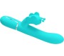 Pretty Love Flirtation PRETTY LOVE - MULTIFUNCTION RABBIT VIBRATOR 4 IN 1 BUTTERFLY AQUA GREEN