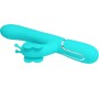 Pretty Love Flirtation PRETTY LOVE - MULTIFUNCTION RABBIT VIBRATOR 4 IN 1 BUTTERFLY AQUA GREEN