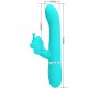 Pretty Love Flirtation PRETTY LOVE - MULTIFUNCTION RABBIT VIBRATOR 4 IN 1 BUTTERFLY AQUA GREEN