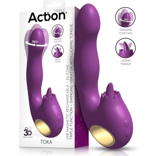 Action Toka Vibe with Swinging 360? and Stimulating Licking Tongue