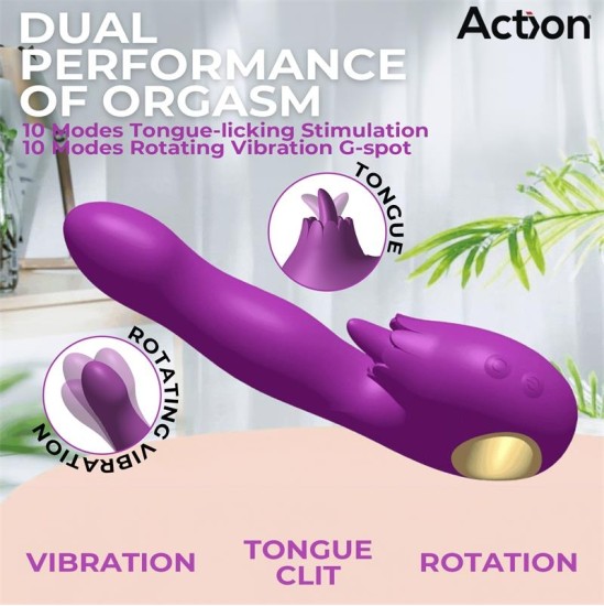 Action Toka Vibe with Swinging 360? and Stimulating Licking Tongue