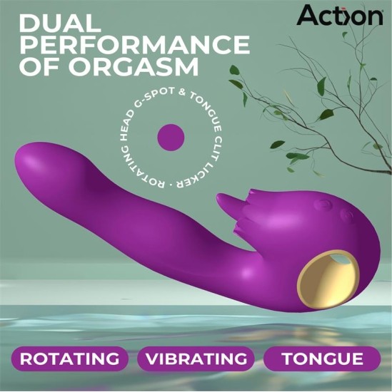 Action Toka Vibe with Swinging 360? and Stimulating Licking Tongue