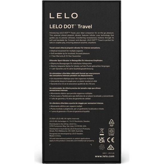 Lelo DOT TRAVEL CLITORIS STIMULĀTORS ROZĀ