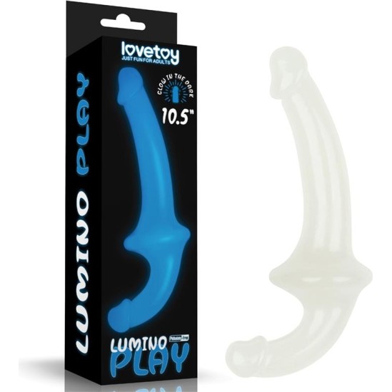 Lovetoy Dubultais dildo Lumino Play Blue Light 10.5