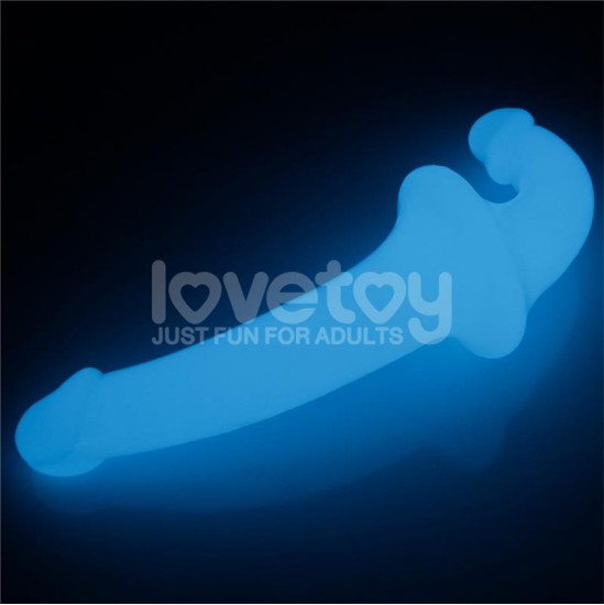 Lovetoy Dubultais dildo Lumino Play Blue Light 10.5