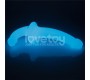 Lovetoy Dubultais dildo Lumino Play Blue Light 10.5