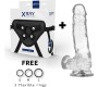 X Ray HARNESS + CLEAR COCK WITH BALLS 18.5 CM -O- 3.8 CM