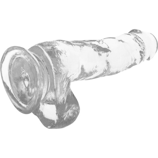 X Ray HARNESS + CLEAR COCK WITH BALLS 18.5 CM -O- 3.8 CM