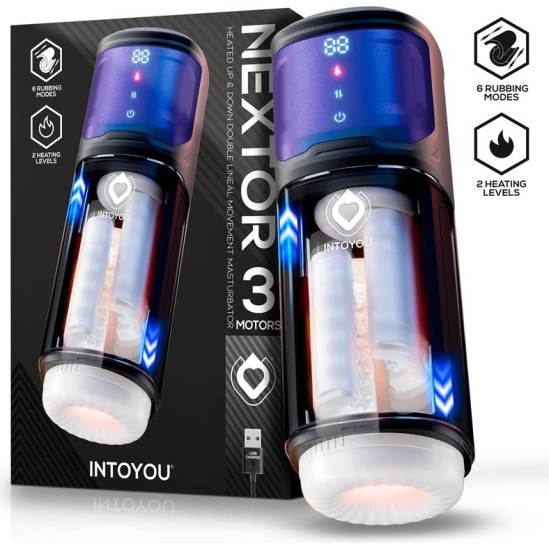 Intoyou „Nextor Advanced“ automatinis masturbatorius su trynimo ir šildymo funkcija