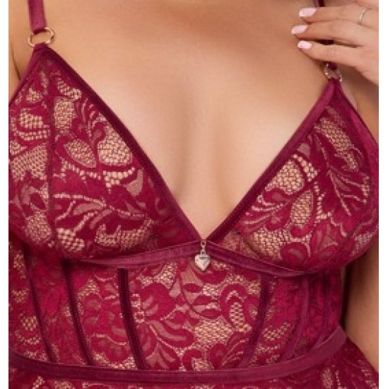 Cottelli Curves Babydoll sarkans XL