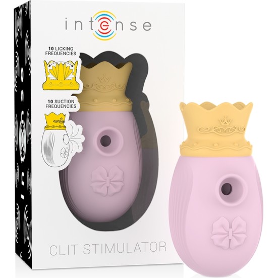 Intense Fun INTENSE - CLIT STIMULATOR 10 LAIZĪŠANAS UN SŪKŠANAS FREKVENCES — ROZĀ