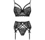 Livco Corsetti Sets LIVCO CORSETTI FASHION - MORIDAM LC 90552 LIEMĖNĖLĖ + KAIŠRAŽIAUS DIRŽAS + PANTY NEGRO