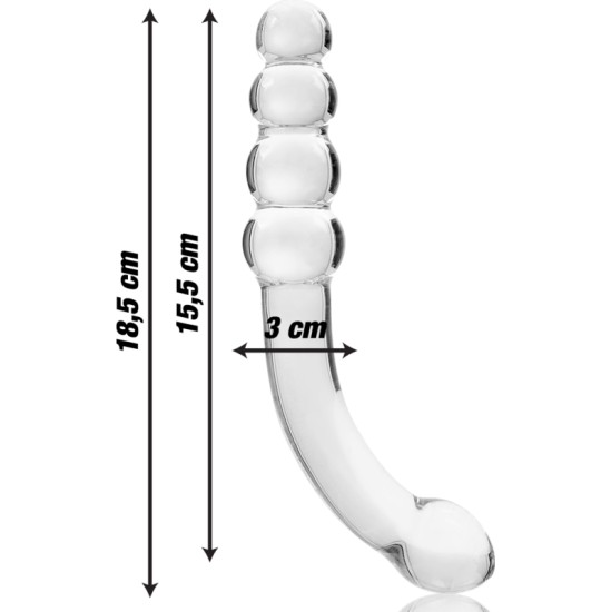 Nebula Series By Ibiza MODELIS 14 DILDO BOROSILIKĀTS STIKLS 18,5 X 3 CM DZIDRS
