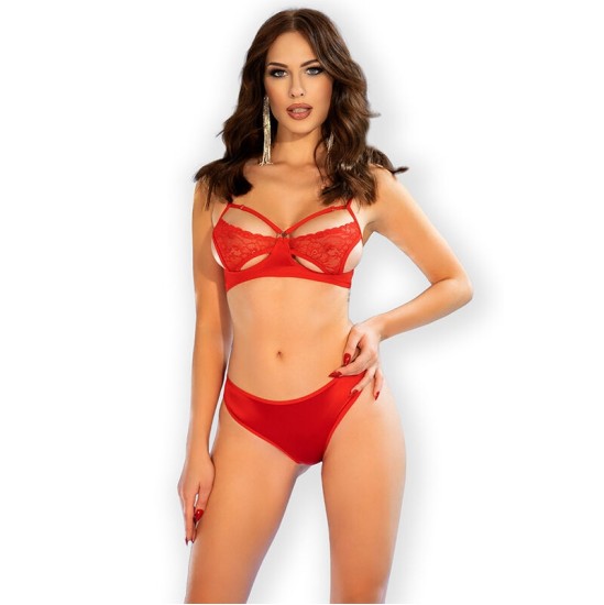 Chilirose Sets CHILIROSE - CR 4676 SET TWO PIECES RED L