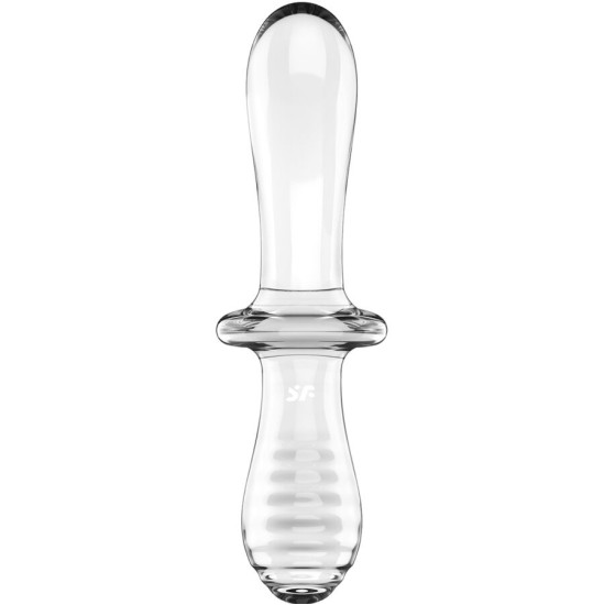 Satisfyer Crystal APMIERINĀTĀJS - DUBULTĀ KRISTĀLA DILDO caurspīdīgs