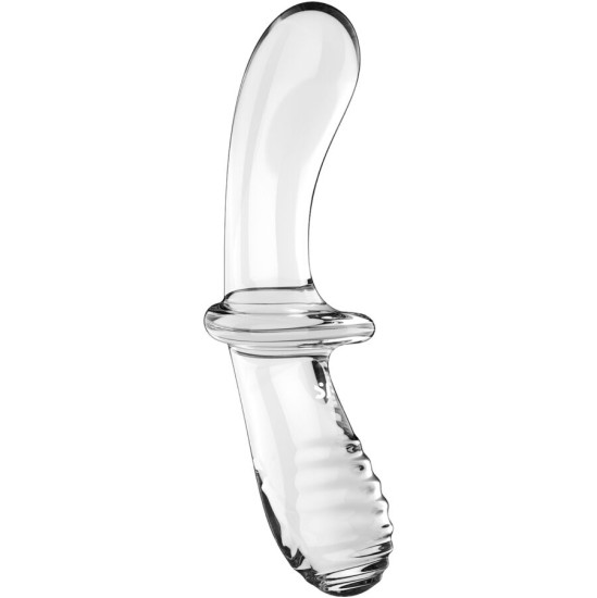 Satisfyer Crystal APMIERINĀTĀJS - DUBULTĀ KRISTĀLA DILDO caurspīdīgs