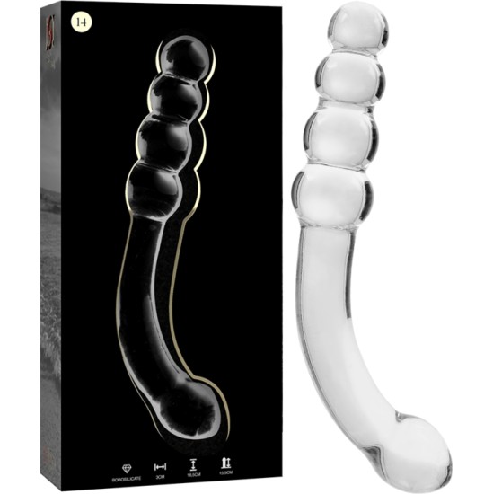Nebula Series By Ibiza MODELIS 14 DILDO BOROSILIKĀTS STIKLS 18,5 X 3 CM DZIDRS