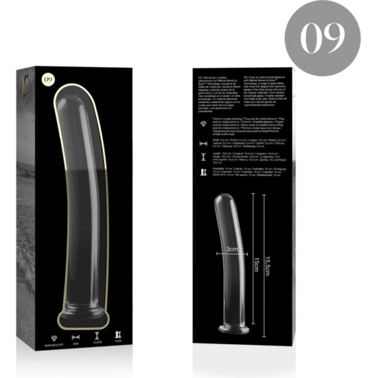 Nebula Series By Ibiza MODEL 9 DILDO BOROSILICATE GLASS 15.5 X 2.5 CM CLEAR