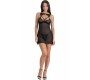 Livco Corsetti Sets LIVCO CORSETTI FASHION - KROLINA LC 90734 CHEMISE + THONG BLACK L/XL