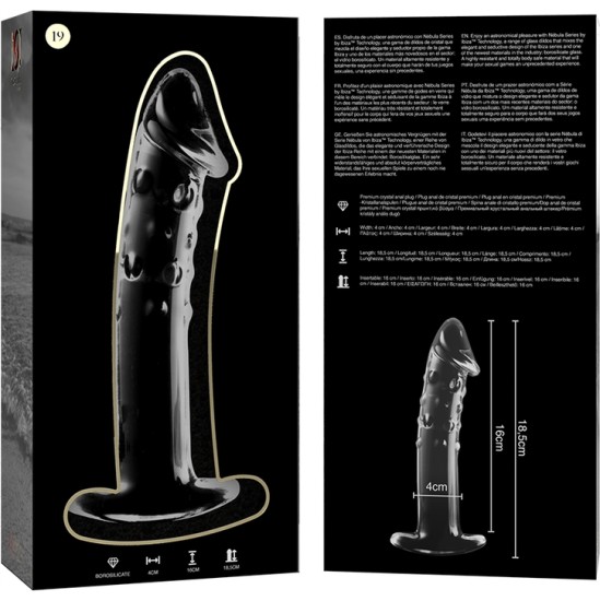 Nebula Series By Ibiza MUDEL 19 DILDO BOROSILIKAATKLAAS 18,5 X 4 CM SELG