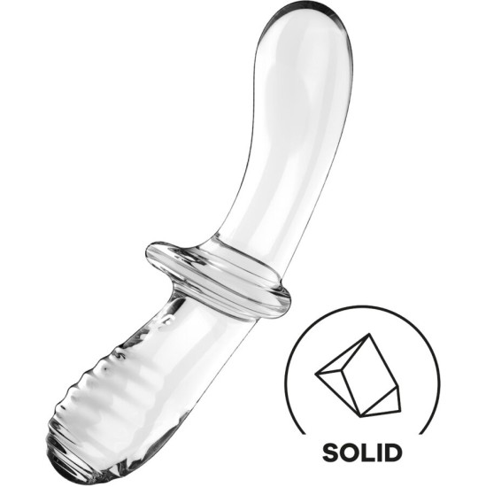 Satisfyer Crystal APMIERINĀTĀJS - DUBULTĀ KRISTĀLA DILDO caurspīdīgs